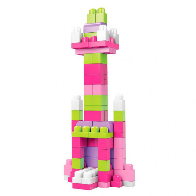 Klocki konstrukcyjne Mega Bloks First Builders 80 elementów Różowy (DCH62) - obraz 3