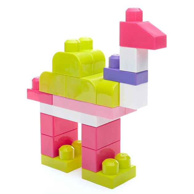 Klocki konstrukcyjne Mega Bloks First Builders 80 elementów Różowy (DCH62) - obraz 4