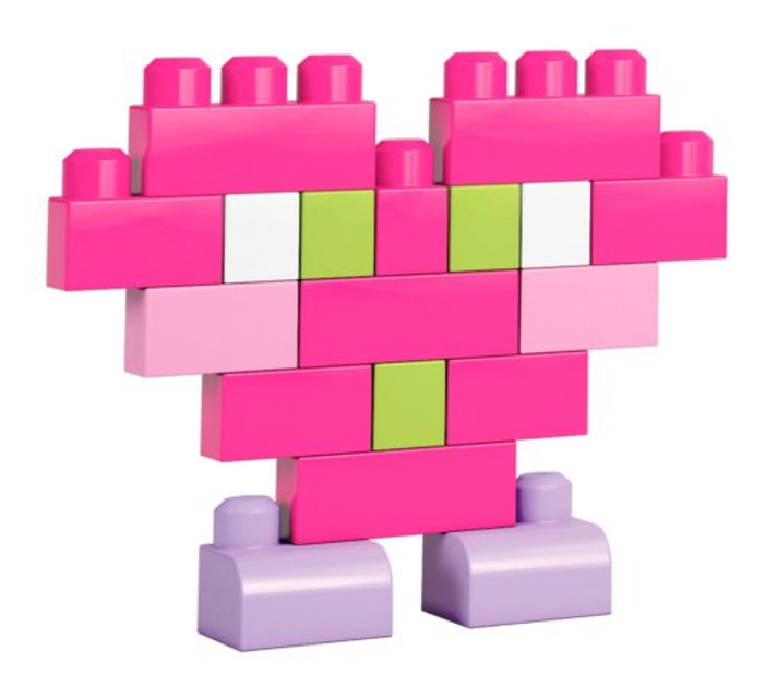 Klocki konstrukcyjne Mega Bloks First Builders 80 elementów Różowy (DCH62) - obraz 5