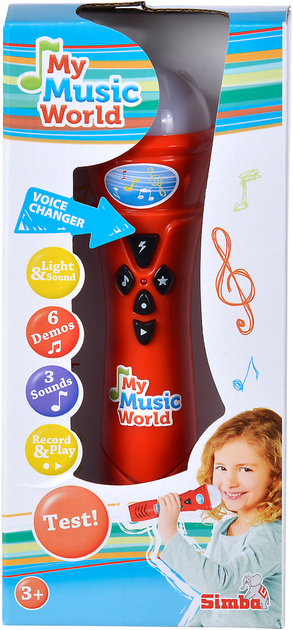 Simba Toys Fun mikrofon zmieniający głos z efektami świetlnymi 22 cm (106832489) - obraz 1