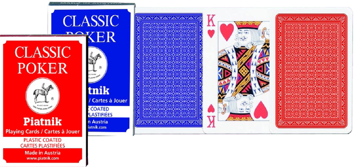 Karty do gry Piatnik Classic Poker 1 talia x 55 kart (32117) - obraz 1
