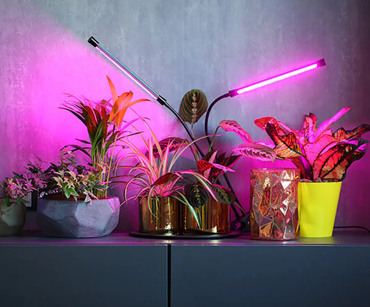 Світлодіодна led лід Фітолампа для рослин 2 гілки Plant Grow Leight з таймером - зображення 10