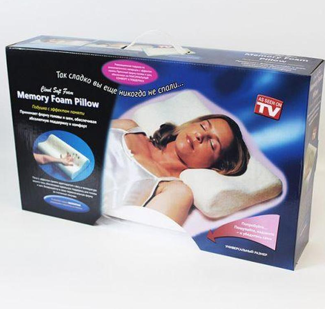 Подушка Memory Pillow меморі пілоу ортопедична анатомічна з пам'яттю - зображення 8