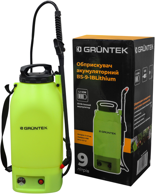 Опрыскиватель аккумуляторный Gruntek BS-9-3B Lithium (296009163) - изображение 1
