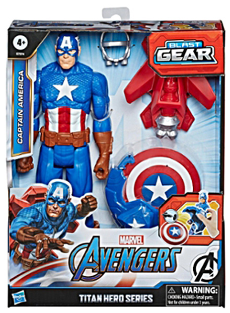 Zestaw do gry Hasbro Marvel Avengers Avengers Titan Captain America z akcesoriami (E7374) (5010993653539) - obraz 2