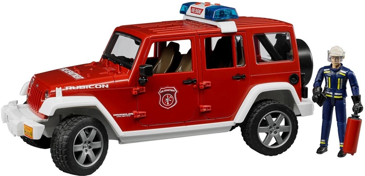 Jeep strażacki Bruder Wrangler Unlimited Rubicon z figurką strażaka (02528) - obraz 1