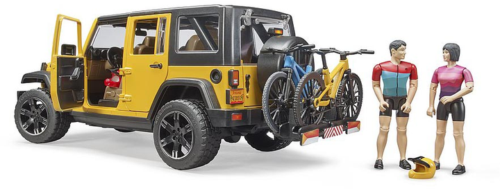 Набір Bruder джип Jeep Rubicon з фігуркою велосипедиста на гірському байці (02543) - зображення 5