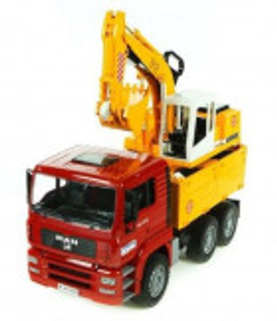 Zestaw budowlany Bruder MAN wywrotka i koparka Liebherr 1:16 (02751) - obraz 4