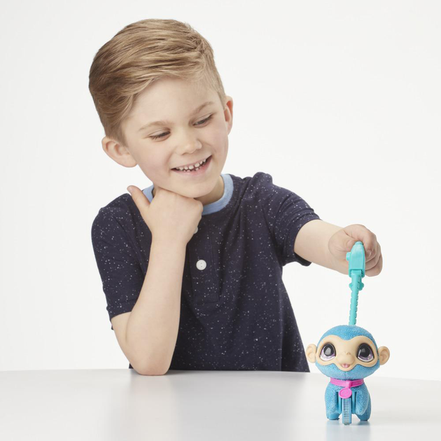 Zabawka Hasbro Furreal Friends Mały zwierzak na smyczy Niebieska małpka (E3503_E4777) (5010993601585) - obraz 2