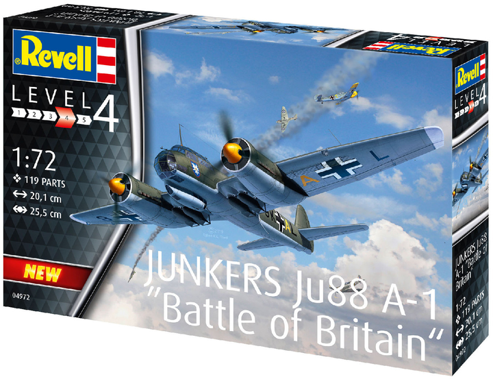 Złożony model Revell Junkers U-88 A-1 Bitwa o Anglię. Skala 1:72 (04972) - obraz 1
