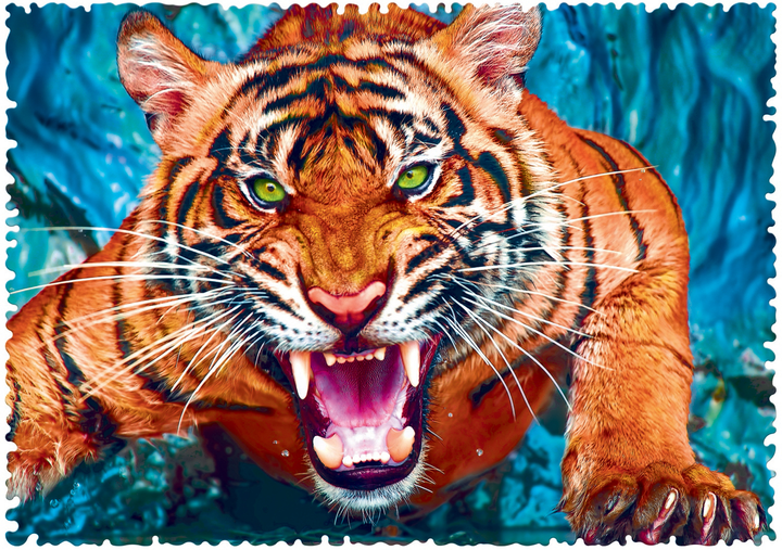 Пазл Trefl Віч-на-віч з тигром, 600 елементів (TFL-11110) (5900511111101) - зображення 2