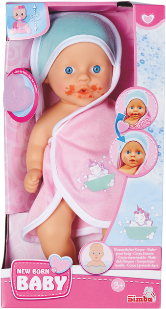 Lalka bobas Simba NBB Kąpanie 30 cm (5030006) (4006592075200) - obraz 9