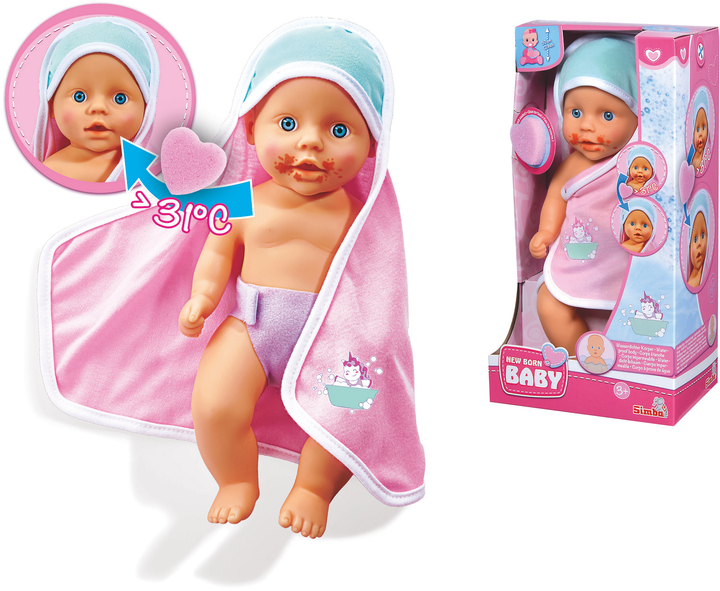 Lalka bobas Simba NBB Kąpanie 30 cm (5030006) (4006592075200) - obraz 10