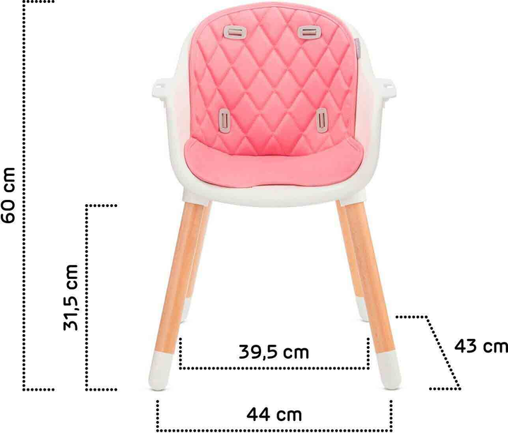 Krzesełko do karmienia Kinderkraft Sienna Pink (KKKSIENPNK0000) - obraz 11