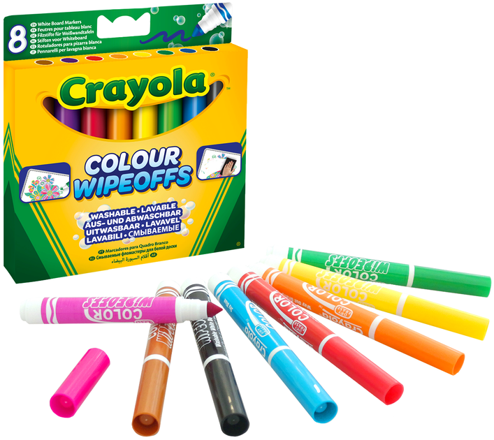 Стиральні фломастери Crayola для письма на дошці 8 шт (8223) (5010065082236) - зображення 1