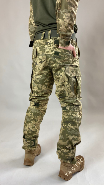 Військові штани Tactic CORD Ріп-стоп, (тактичні штани з наколінниками) піксель 46 - зображення 2