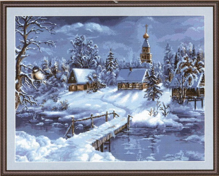 Вышивка Риолис 1080 «Зимний пейзаж»