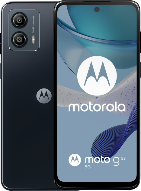 Smartfon Motorola Moto G53 4/128GB Ink Blue (PAWS0038PL) (bez ładowarki) - obraz 1