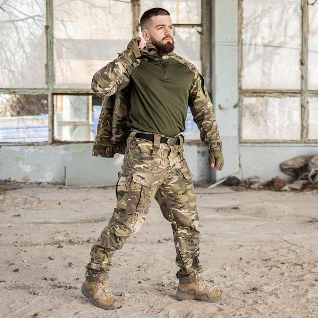 Тактичний костюм 3 в 1 PATRIOT SET (бойова сорочка Ubacs (Убакс) + китель + штани Apex) мультикам Tactic 54 розмір - зображення 1