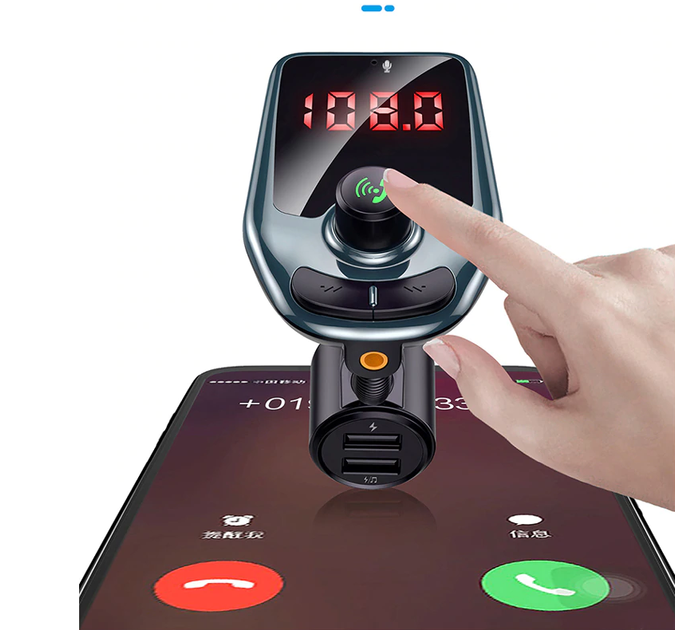 FM-трансмиттер RIAS D5 Bluetooth ЖК-дисплей MP3 (2_008294) - изображение 2