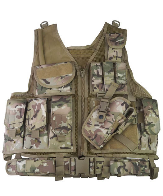 Жилет розвантаження KOMBAT UK Cross-draw Tactical Vest Uni мультікам (kb-cdtv-btp) - зображення 1