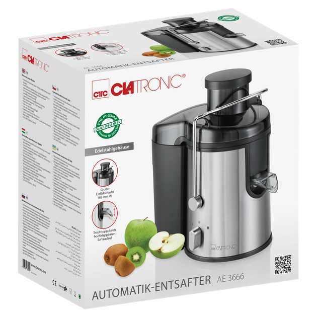Соковыжималка центробежная 400 Вт CLATRONIC AE 3666 Германия - изображение 5