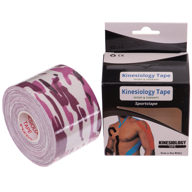 Кінезіо тейп BC-0474-5 Kinesio tape еластичний пластир в рулоні pink - изображение 1