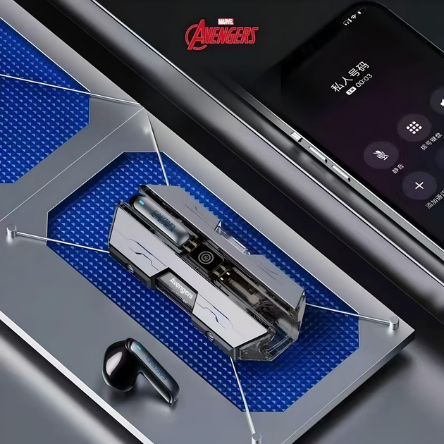 Бездротові геймерські Bluetooth навушники MARVEL Avengers END GAME BTMV21 "CAPTAIN AMERICA" (grey) - Фото 3 Бездротові геймерські Bluetooth навушники MARVEL Avengers END GAME BTMV21 "CAPTAIN AMERICA" (grey) - зображення 3