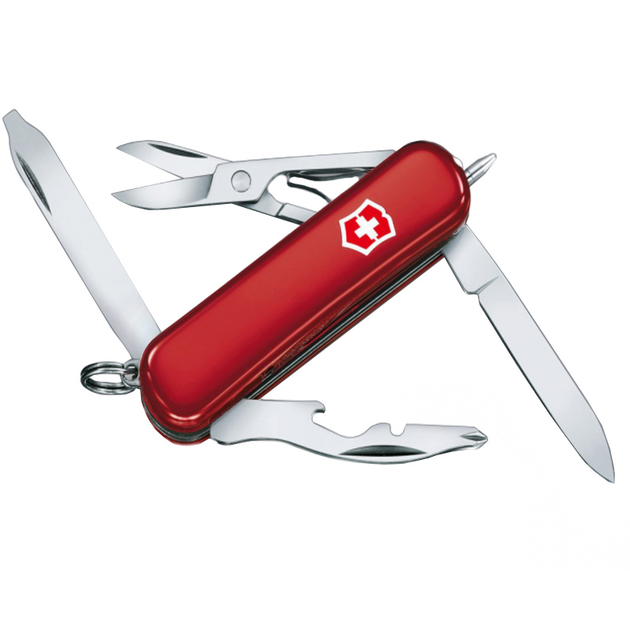 Нож складной, мультитул Victorinox Midnite Manager + LED (58мм, 10 функций), красный 0.6366 - изображение 1