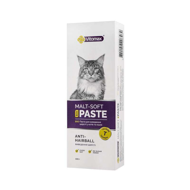 ЕКО паста для виведення шерсті зі шлунку котів Vitomax 100 г ...