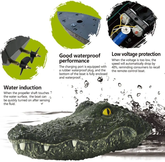 Крокодил на радіокеруванні Crocodile реалістичний з пультом - зображення 10