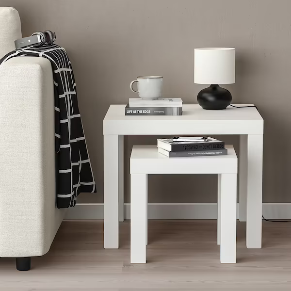 Набір журнальних столиків LACK 2 шт IKEA 594.427.27 білий - зображення 4
