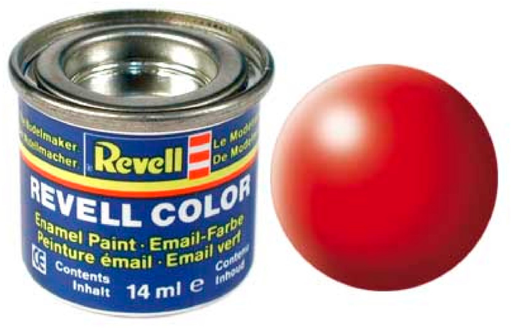 Farba świetlista czerwień jedwabiście-matowa świetlista czerwień jedwab 14ml Revell (MR-32332) - obraz 1