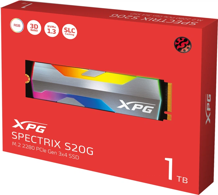 SSD диск ADATA XPG SPECTRIX S20G 1TB M.2 NVMe PCIe 3.0 x4 3D NAND (ASPECTRIXS20G-1T-C) - зображення 6