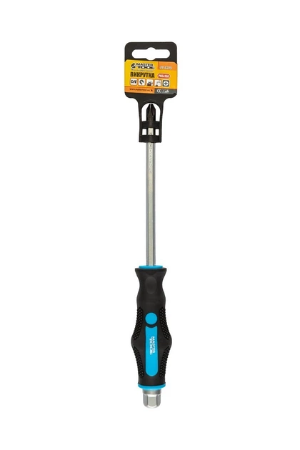 Отвёртка ударная крестовая магнитная MASTERTOOL GM EXTERNAL HEX PH3х150 мм ручка с TPR покрытием (49-6315) - изображение 7
