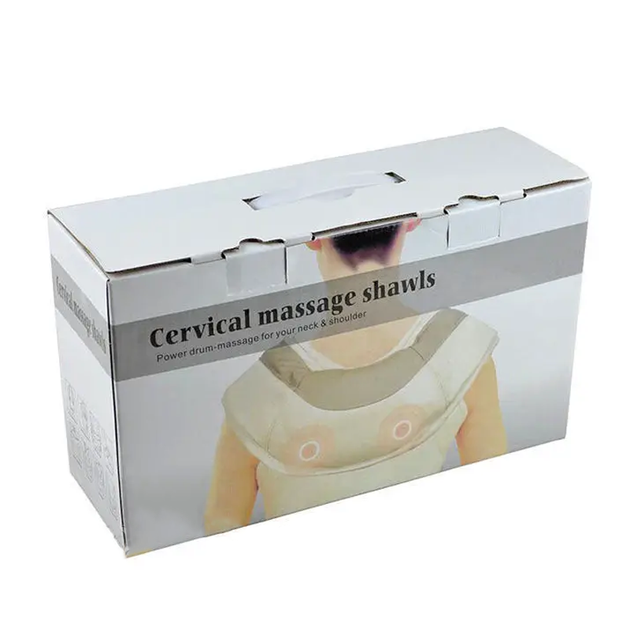 Ударний масажер для тіла спини шиї та плечей Cervical Massage Shawls багатофункціональний вібромасажер - зображення 6