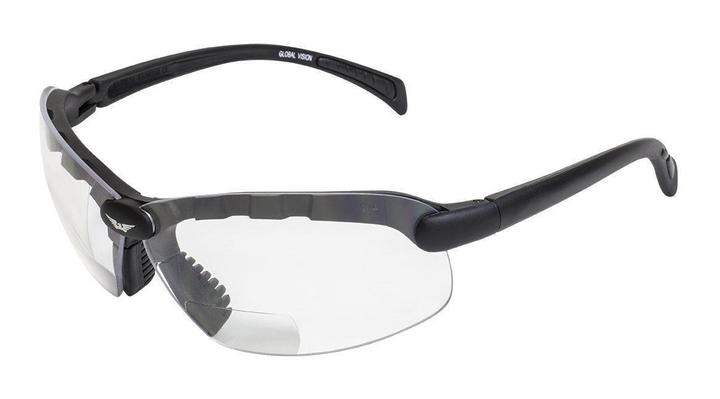 Бифокальные защитные очки Global Vision C-2 bifocal (+1.0) (clear) прозрачные - изображение 1