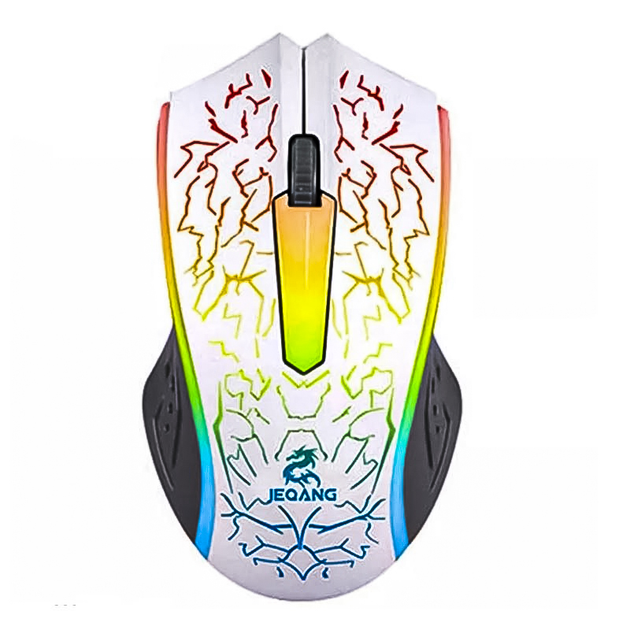 Игровая мышь JEQANG JM-812 White компьютерная проводная светодиодная ...