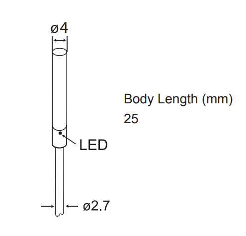 Индуктивный датчик приближения Ø 4mm (Diameter), PNP/NO, Sn=1mm, FCU1-D0401P-A3U2 HTM Sensors - Фото 2 Индуктивный датчик приближения Ø 4mm (Diameter), PNP/NO, Sn=1mm, FCU1-D0401P-A3U2 HTM Sensors - изображение 2