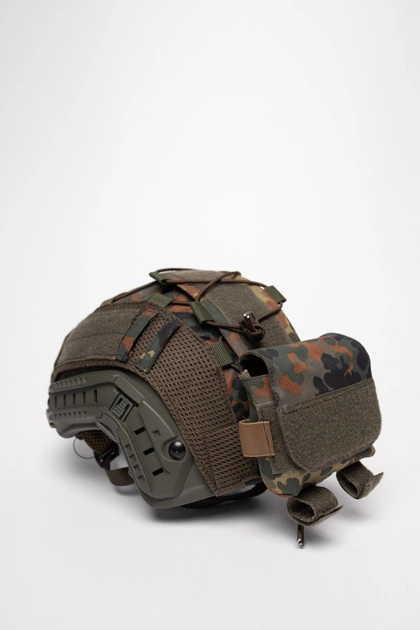 Комплект кавер (чехол) для шлема Fast и подсумок карман (противовес) для аксессуаров на кавер, Бундес - изображение 1