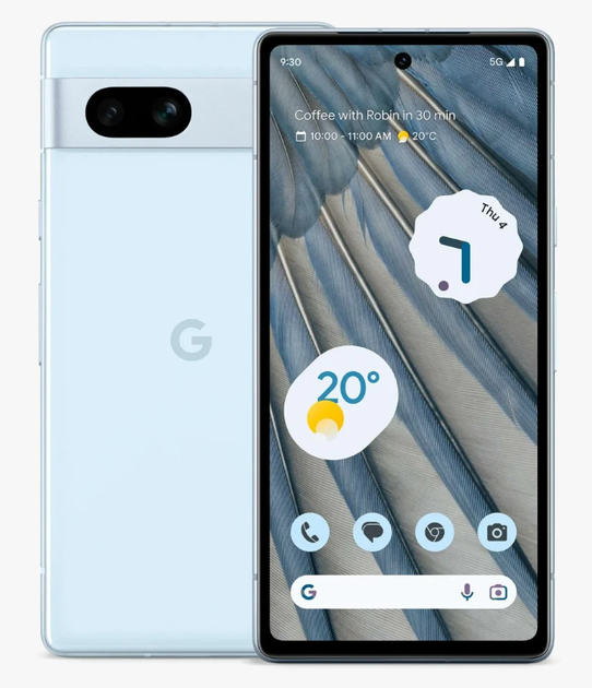 Смартфон GOOGLE Pixel 7a 8/128 GB Sea Dual-Sim (Nano-Sim + eSim) Європейська версія - Фото 1 Смартфон GOOGLE Pixel 7a 8/128 GB Sea Dual-Sim (Nano-Sim + eSim) Європейська версія - зображення 1