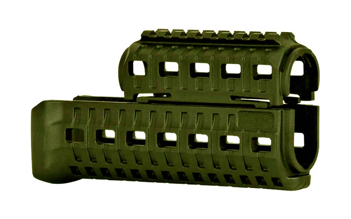 Цевье DLG Tactical (DLG-133) для АК-47/74 c 1-ой планкой Picatinny + слоты M-LOK (полимер) олива - изображение 1