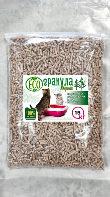 Наполнитель для кошачьего туалета Eco, древесный, 15 кг от продавца ...