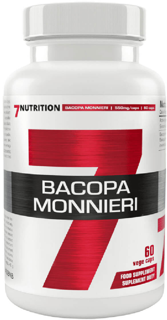 7Nutrition Bacopa Monnieri 550 mg 60 kapsułek(5901597314639) - obraz 1