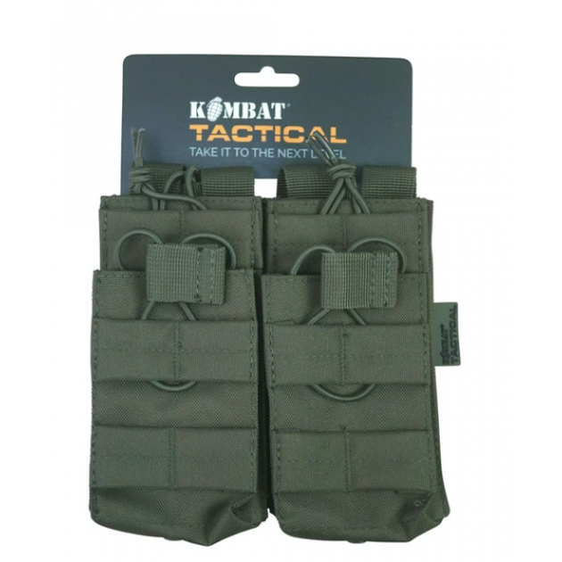 Подсумок под магазины АК Kombat UK Double DUO Mag Pouch Оливковый (1000-kb-ddmp-olgr) - изображение 1