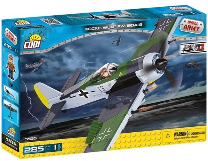 Klocki konstrukcyjne Cobi II Wojna Światowa Samolot Focke-Wulf FW-190A-8 285 elementów (COBI-5535) (5902251055356) - obraz 1