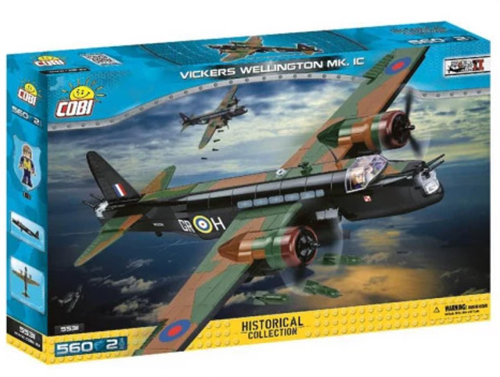 Klocki konstrukcyjne Cobi II Wojna Światowa Samolot Vickers Wellington 560 elementów (COBI-5531) (5902251055318) - obraz 1