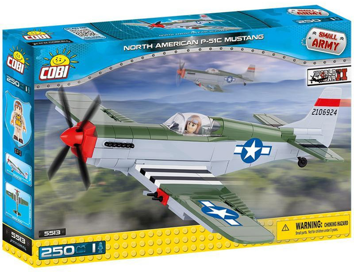 Klocki konstrukcyjne Cobi II Wojna Światowa Samolot Mustang (COBI-5513) - obraz 1