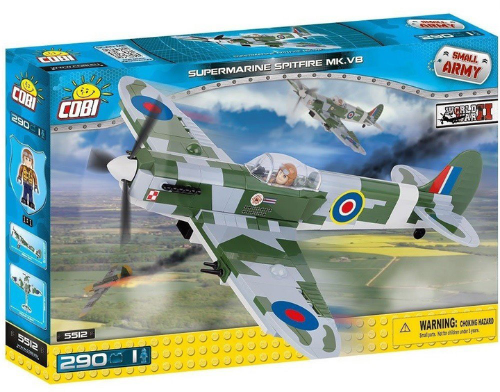 Klocki konstrukcyjne Cobi II Wojna Światowa Samolot Spitfire (COBI-5512) - obraz 1