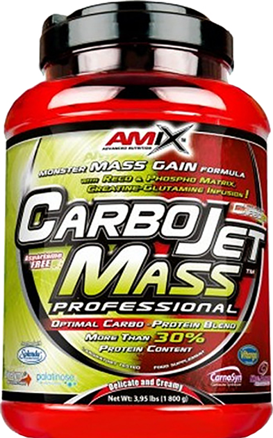 Гейнер Amix CARBOJET MASS Professional 1800 г шоколад (8594159535299) - зображення 1